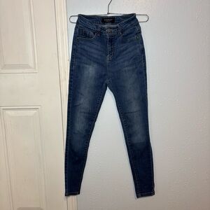 Enjean Dark Wash High-Rise Skinny Jeans - Blue